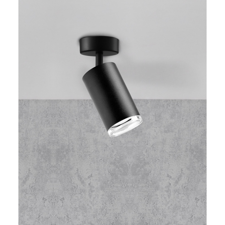 Foco de baño TURYN 1xGU10/10W/230V IP44 negro