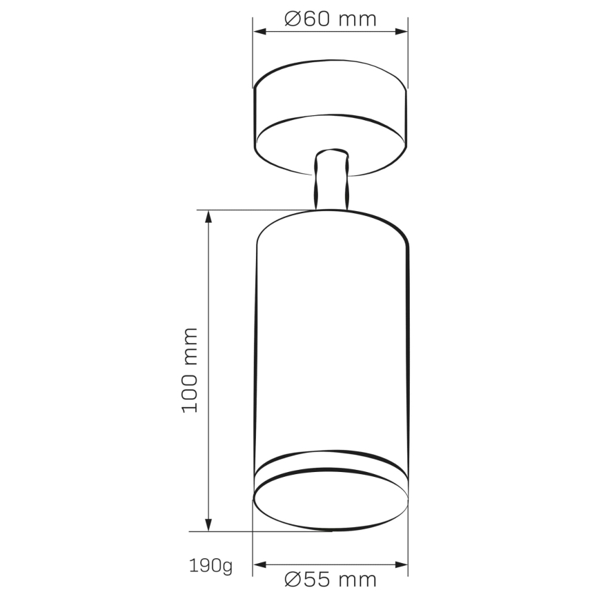 Foco de baño TURYN 1xGU10/10W/230V IP44 negro