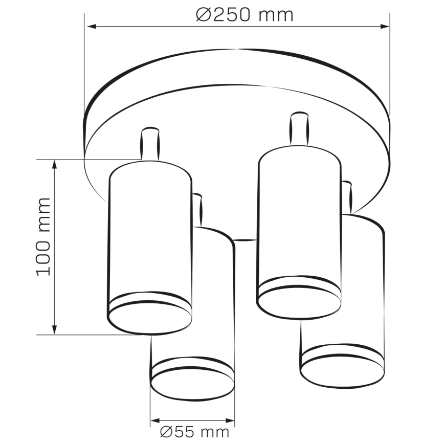 Foco de baño TURYN 4xGU10/10W/230V IP44 blanco