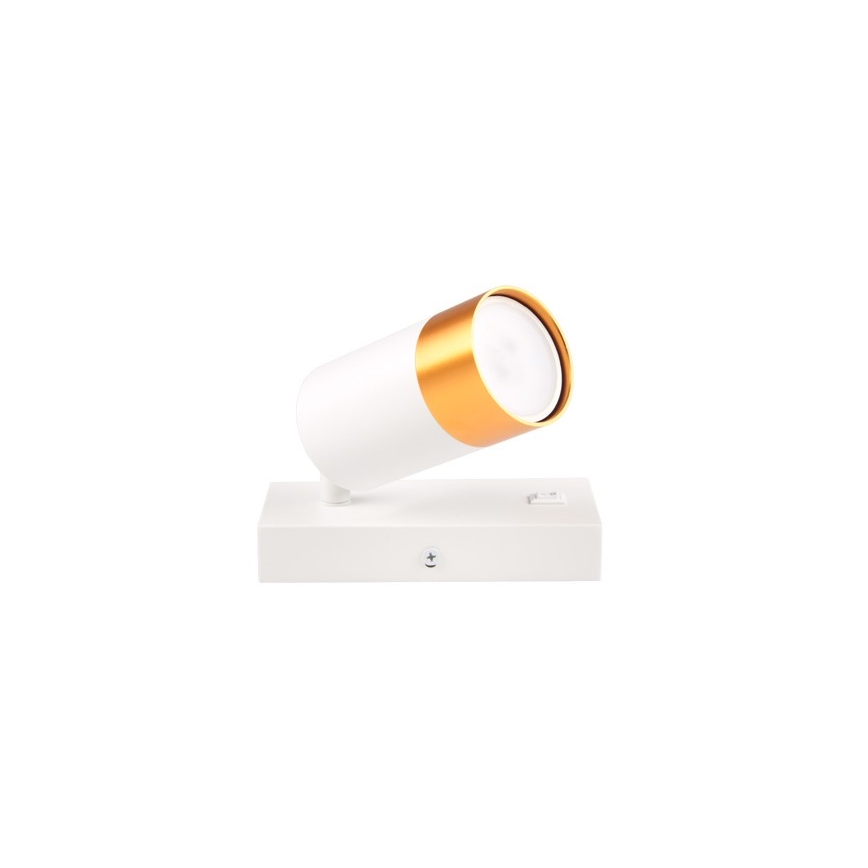 Foco de pared 1xGU10/35W/230V blanco/dorado