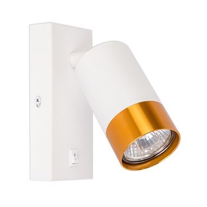 Foco de pared 1xGU10/35W/230V blanco/dorado