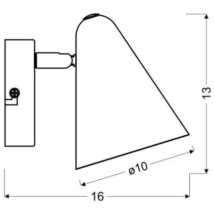 Foco de pared AMOR 1xE14/40W/230V amarillo