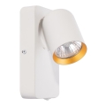 Foco de pared ANDY 1xGU10/8W/230V blanco/dorado