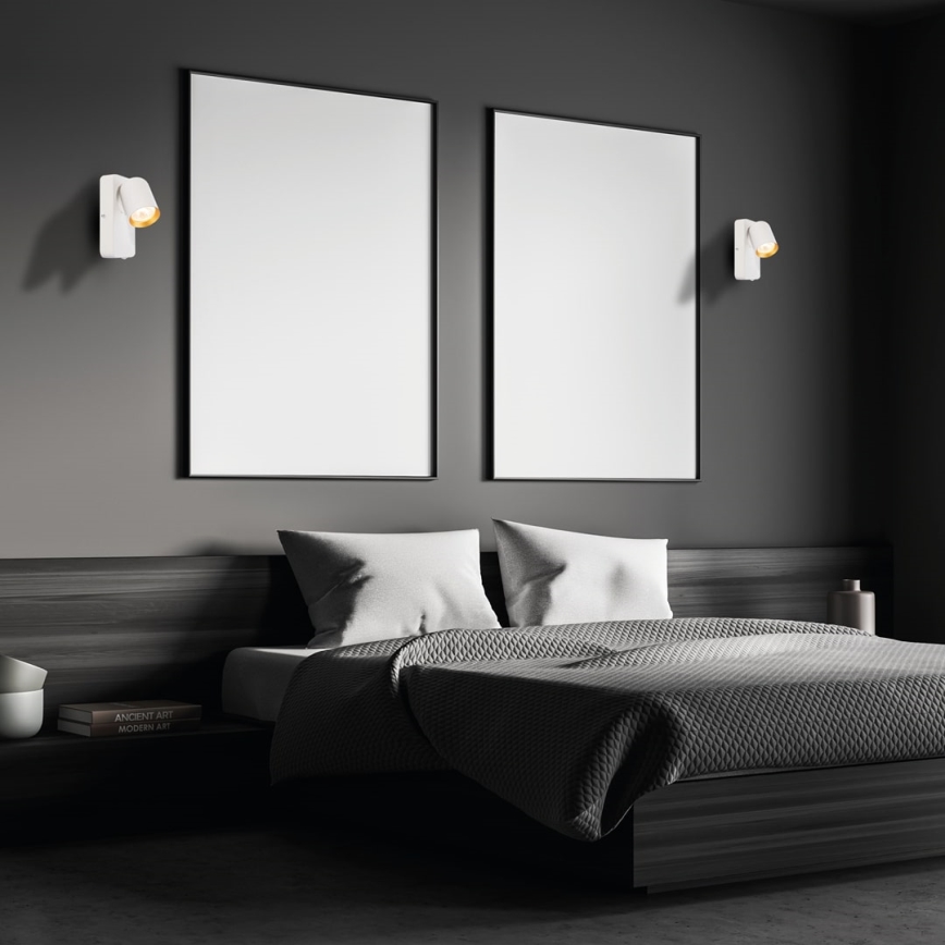 Foco de pared ANDY 1xGU10/8W/230V blanco/dorado