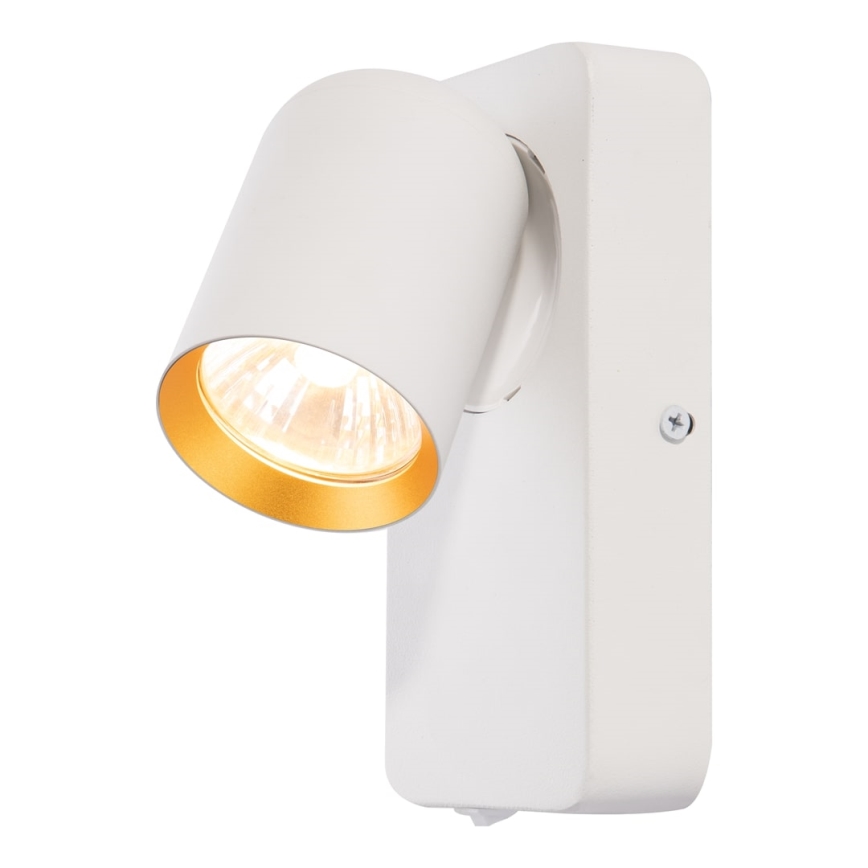 Foco de pared ANDY 1xGU10/8W/230V blanco/dorado