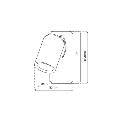 Foco de pared ANDY 1xGU10/8W/230V blanco/dorado