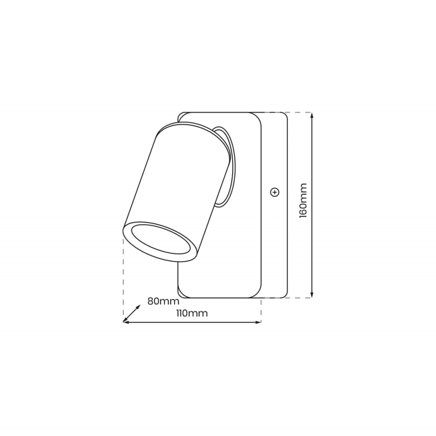 Foco de pared ANDY 1xGU10/8W/230V blanco/dorado