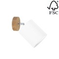 Foco de pared APRILLIA 1xE27/25W/230V roble blanco - certificado FSC