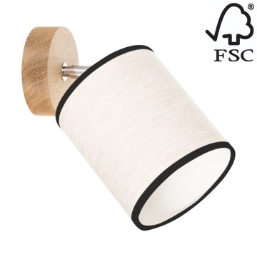 Foco de pared BOHO 1xE27/25W/230V roble - certificado FSC