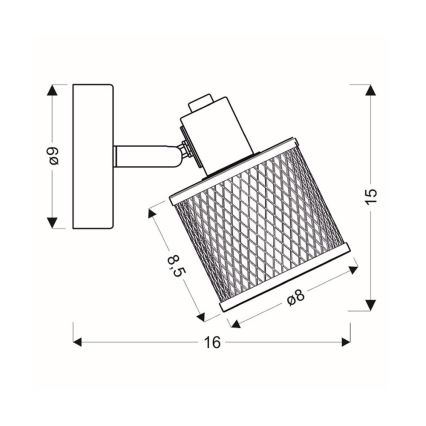 Foco de pared CANABERA 1×E14/40W/230V