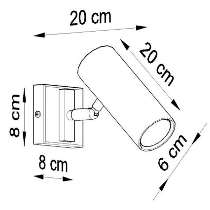 Foco de pared DIREZIONE 1xGU10/40W/230V blanco