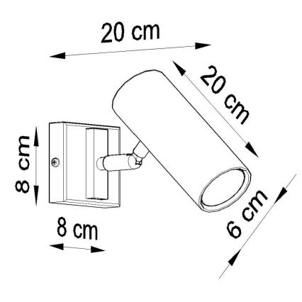 Foco de pared DIREZIONE 1xGU10/40W/230V negro