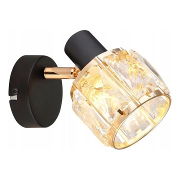 Foco de pared DUBAI 1xE14/40W/230V negro/dorado