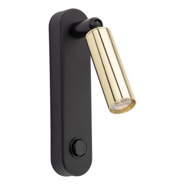 Foco de pared ENZO 1xG9/8W/230V negro/dorado