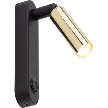 Foco de pared ENZO 1xG9/8W/230V negro/dorado