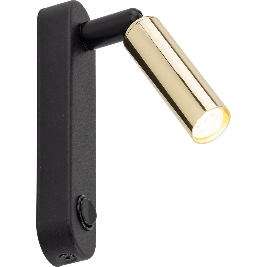 Foco de pared ENZO 1xG9/8W/230V negro/dorado