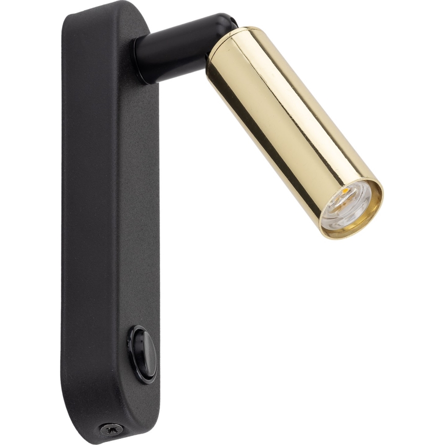Foco de pared ENZO 1xG9/8W/230V negro/dorado