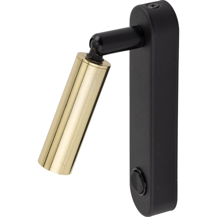 Foco de pared ENZO 1xG9/8W/230V negro/dorado