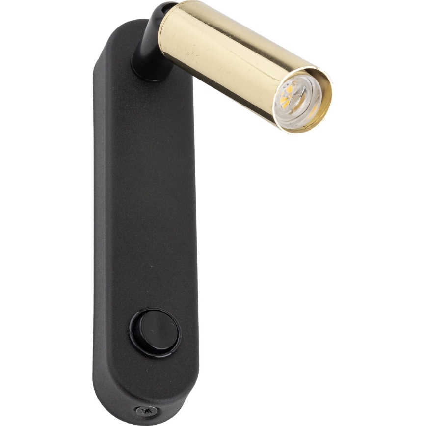 Foco de pared ENZO 1xG9/8W/230V negro/dorado