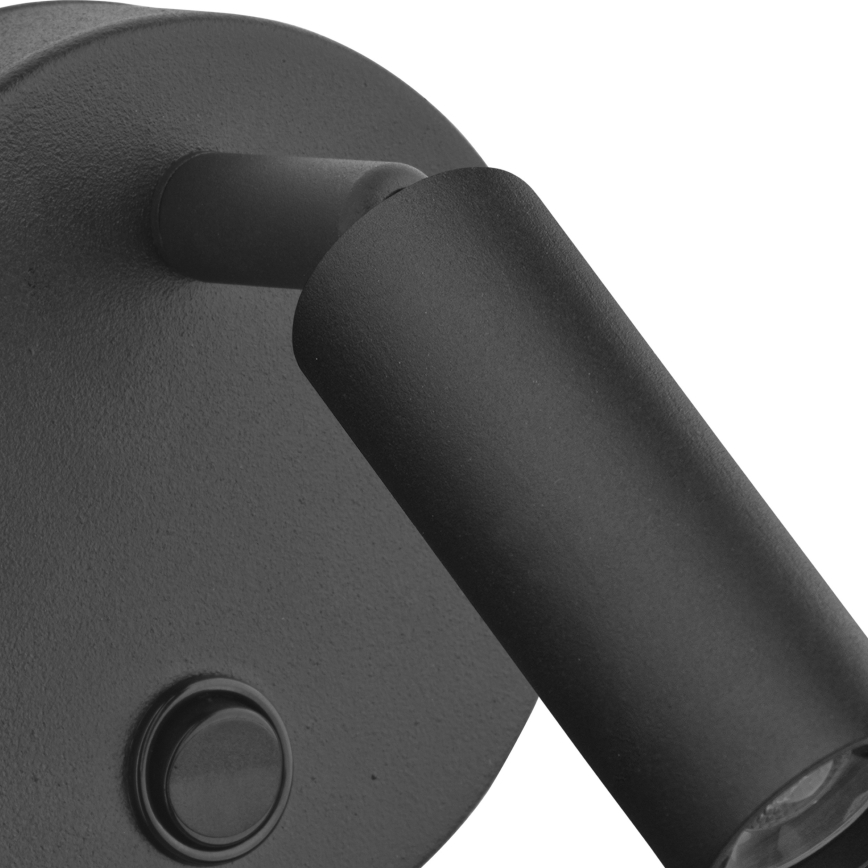 Foco de pared ENZO 1xG9/8W/230V negro