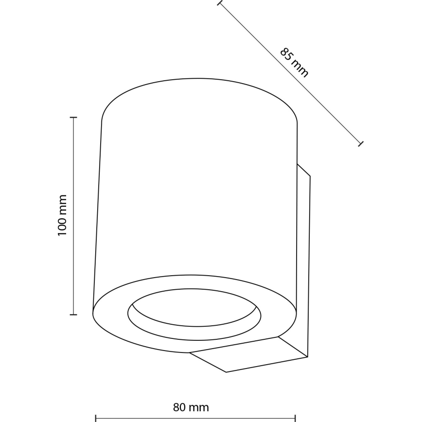 Foco de pared EVE 1xGU10/10W/230V haya