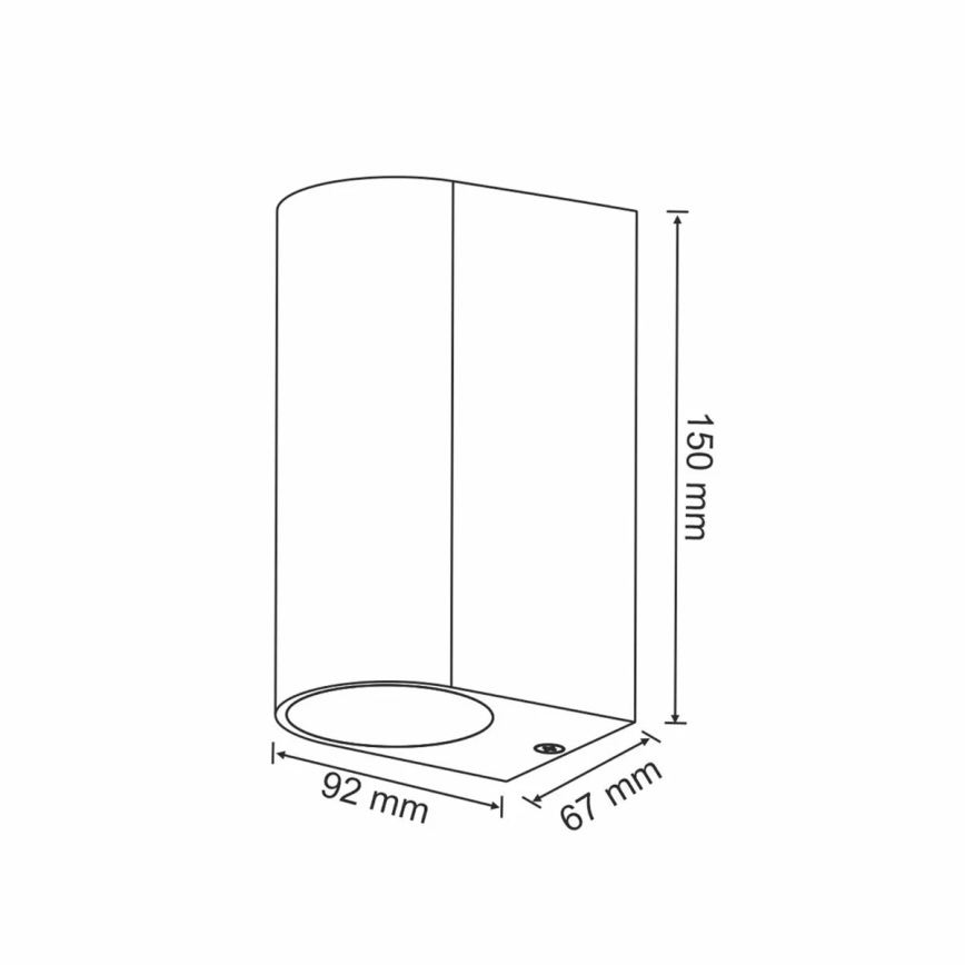 Foco de pared exterior BOSTON 2xGU10/10W/230V IP44