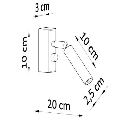 Foco de pared EYETECH 1xG9/12W/230V blanco