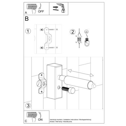 Foco de pared EYETECH 1xG9/12W/230V blanco