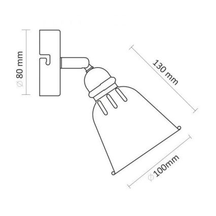 Foco de pared FIONA 1xE14/8W/230V verde