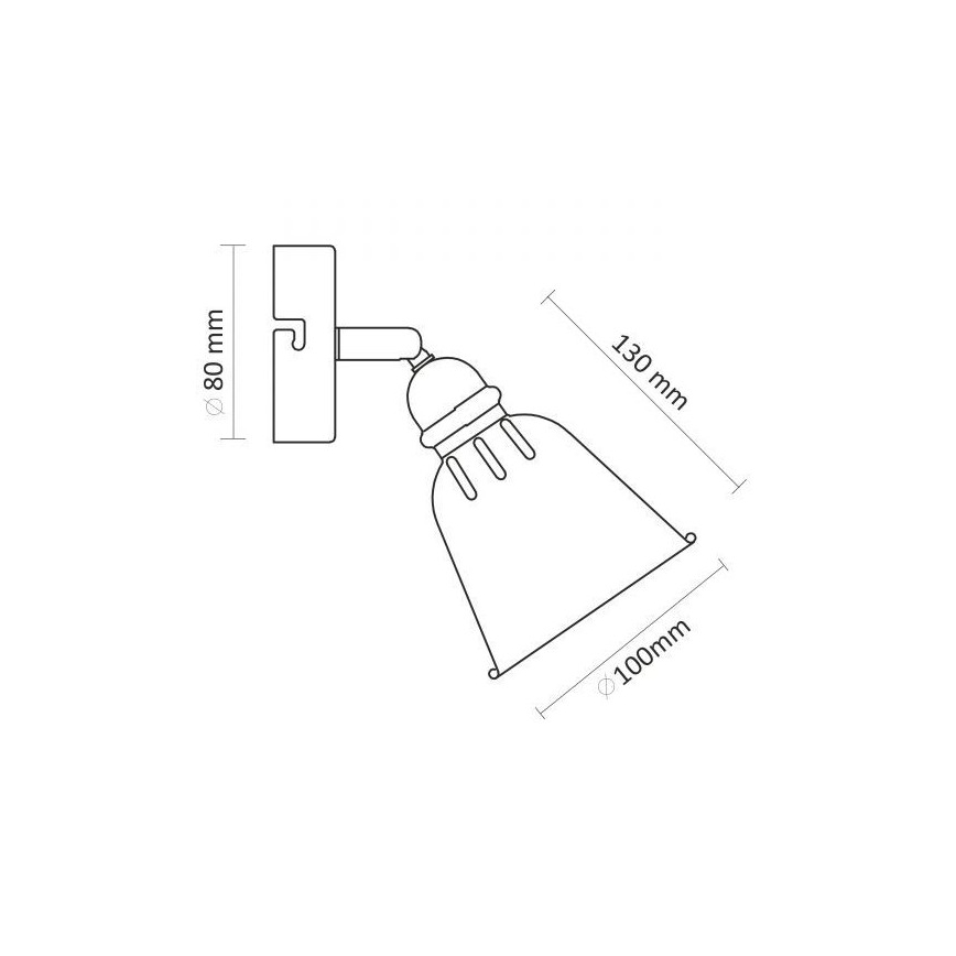 Foco de pared FIONA 1xE14/8W/230V verde