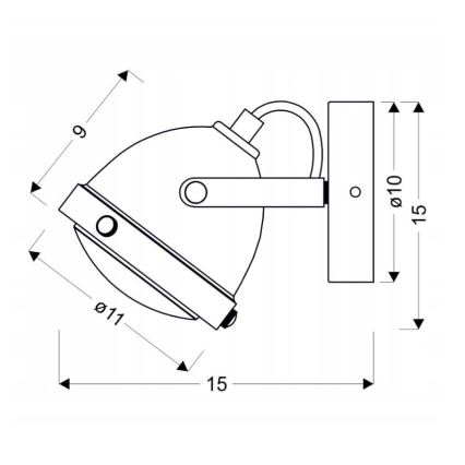 Foco de pared FRODO 1xGU10/40W/230V