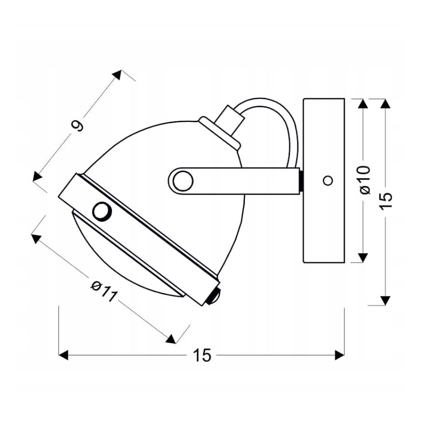 Foco de pared FRODO 1xGU10/40W/230V