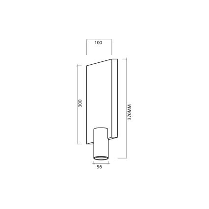 Foco de pared GENESIS 1xGU10/8W/230V negro