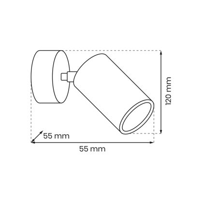 Foco de pared HUDSON 1xGU10/8W/230V negro