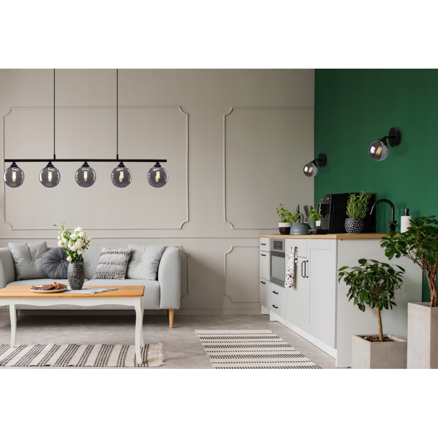 Foco de pared IMAGINE 1xG9/40W/230V negro/ahumado