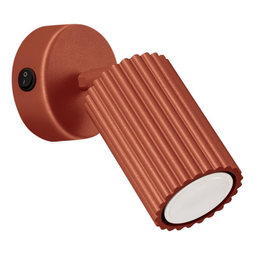 Foco de pared KARBON 1xGU10/10W/230V rojo