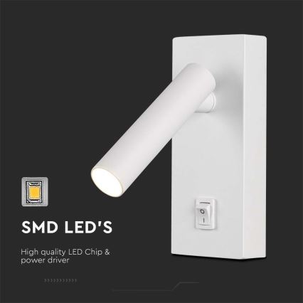 Foco de pared LED LED/2W/230V 4000K blanco