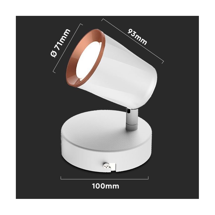 Foco de pared LED LED/5W/230V 3000K blanco