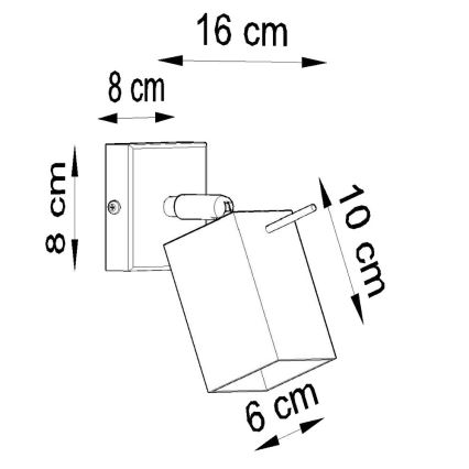 Foco de pared MERIDA 1xGU10/40W/230V