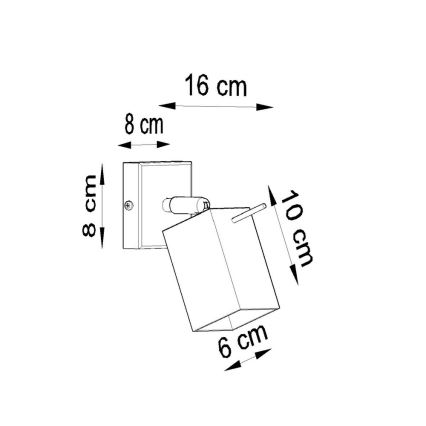 Foco de pared MERIDA 1xGU10/40W/230V negro