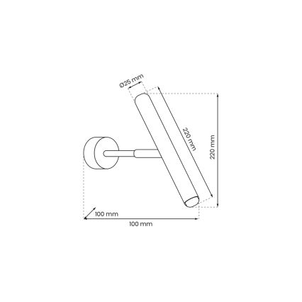 Foco de pared MONZA 1xG9/8W/230V negro