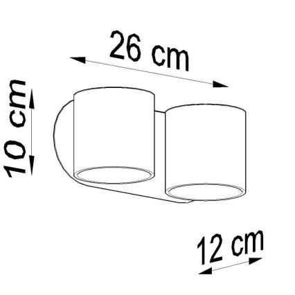 Foco de pared ORBIS 2xG9/40W/230V gris