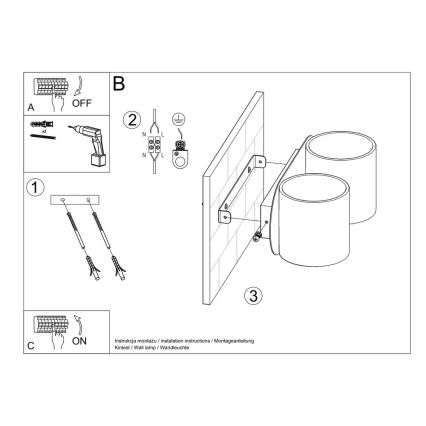 Foco de pared ORBIS 2xG9/40W/230V gris