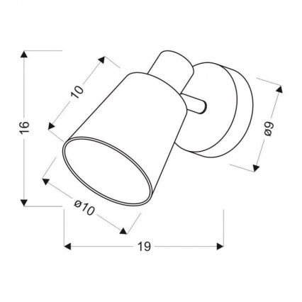 Foco de pared PIN 1xE14/40W/230V