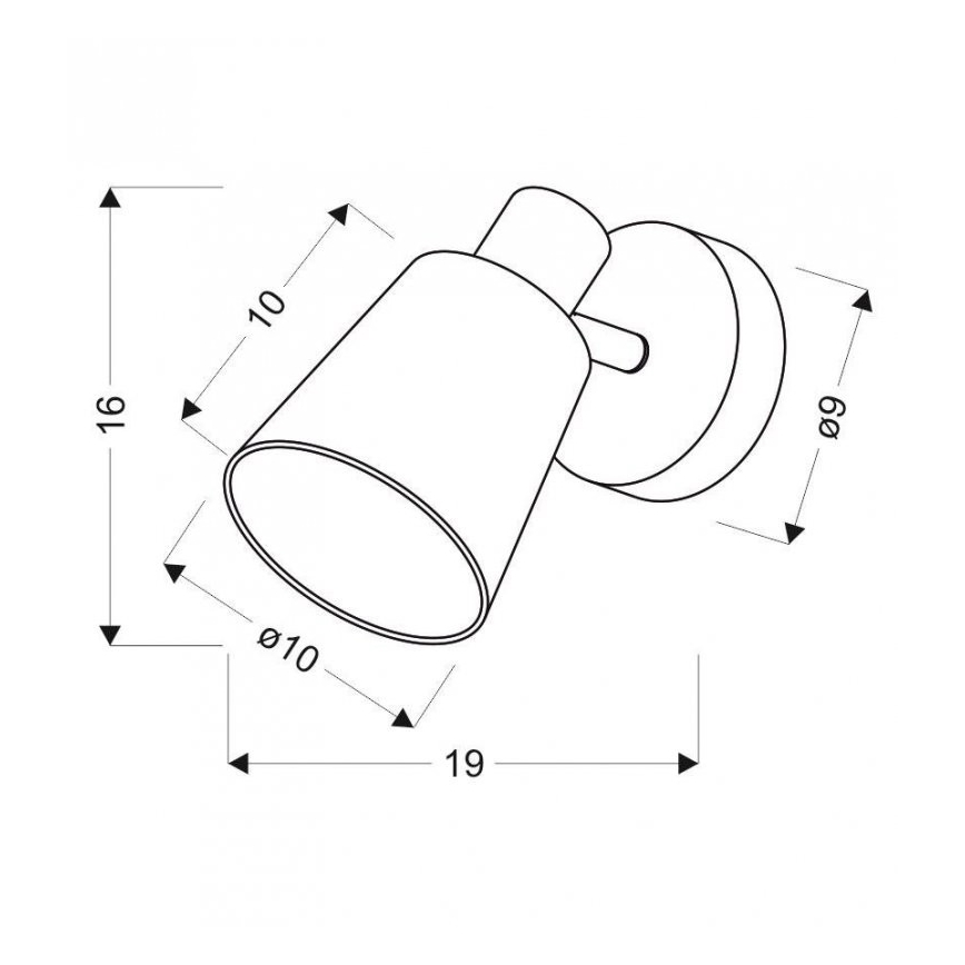 Foco de pared PIN 1xE14/40W/230V