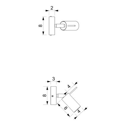 Foco de pared PRESTON 1xGU10/MR11/40W/230V azul