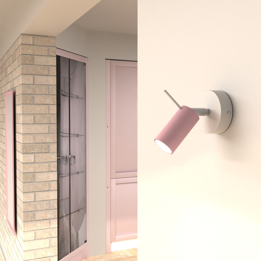 Foco de pared PRESTON 1xGU10/MR11/40W/230V rosa