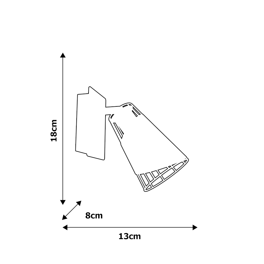 Foco de pared RICK 1xE14/40W/230V