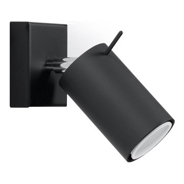 Foco de pared RING 1xGU10/10W/230V negro