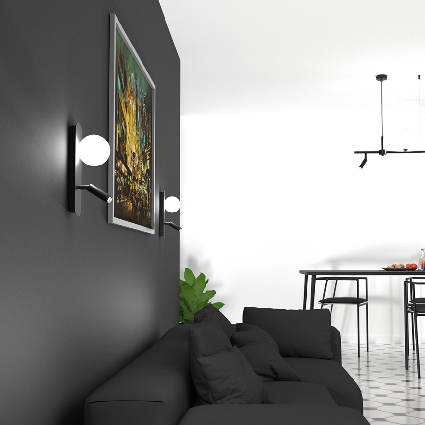 Foco de pared SIRIO 2xG9/25W/230V negro